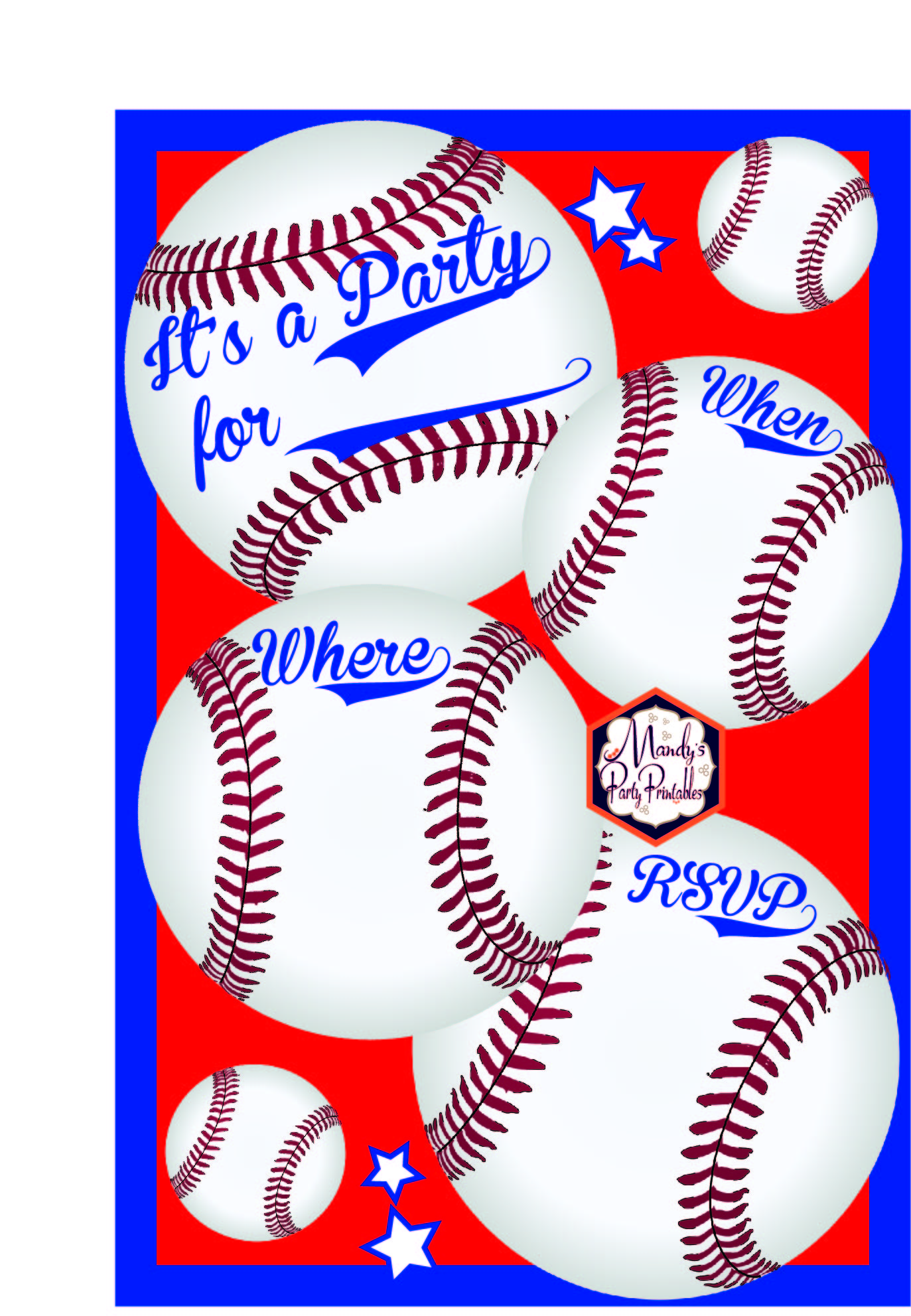 Free Baseball Party Printables - Mandy's Party Printables