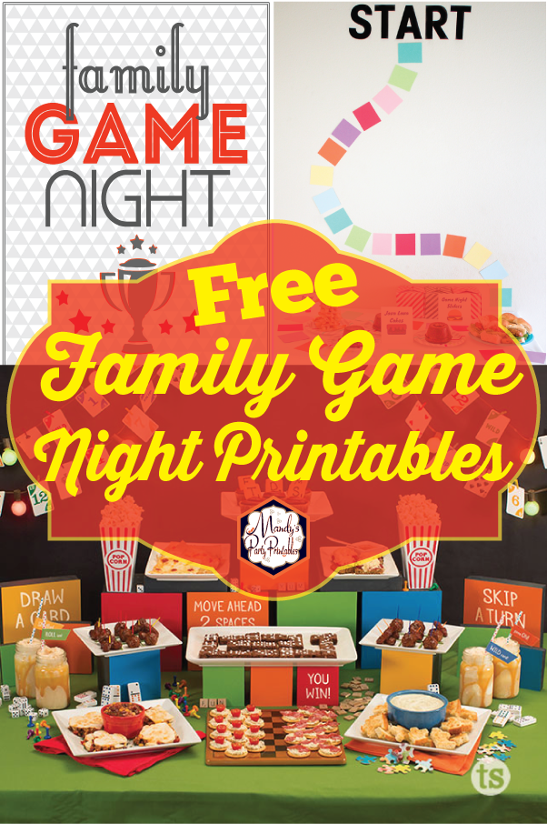 Free Family Game Night Party Printables Mandy S Party Printables