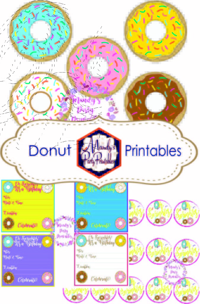 Donut Printables - Mandy's Party Printables
