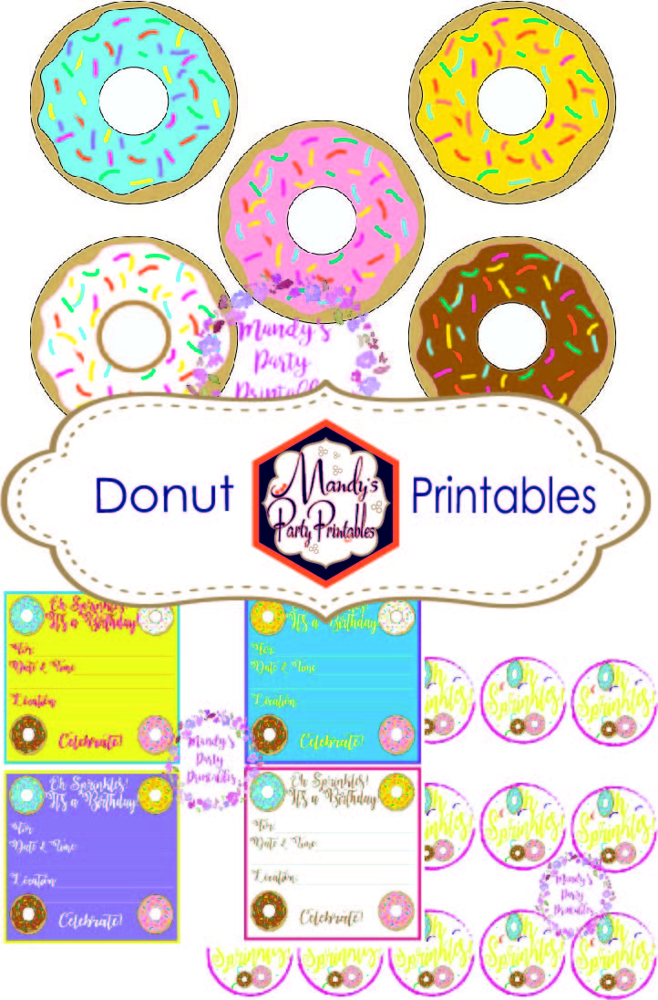 Donut Printables Mandy s Party Printables