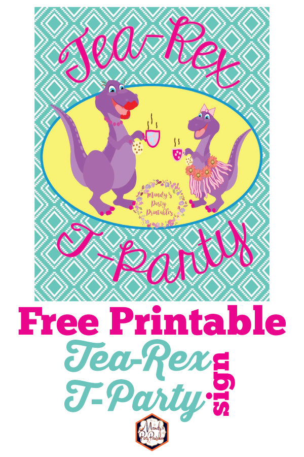 Free Printable T-Rex Tea Party from Mandy's Party Printables
