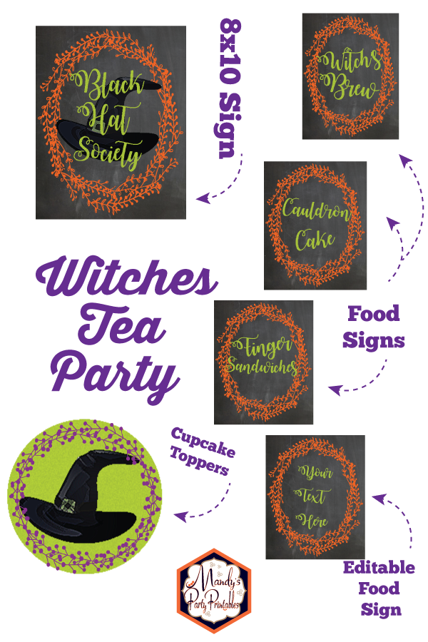 FREE Witches Tea Party Printables | Mandy's Party Ideas