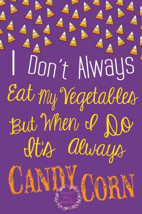 Gold Candy Corn Vegetable Sign via Mandy's Party Printables 