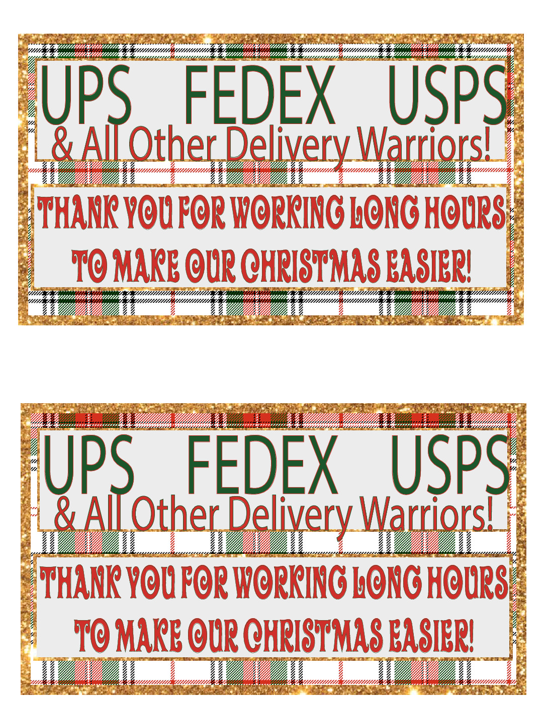 UPS Delivery Thank You Basket Printable Sign via Mandy's Party Printables