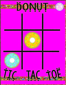 Donut Party Game {Tic Tac Toe!} - Mandy's Party Printables