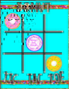 Donut Party Game {Tic Tac Toe!} - Mandy's Party Printables