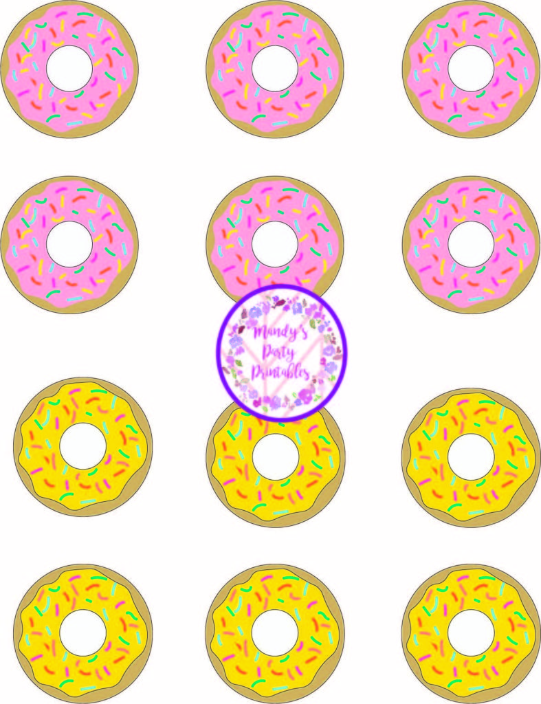 Free Printable Donut Party Game {Tic Tac Toe!} via Mandy's Party Printables