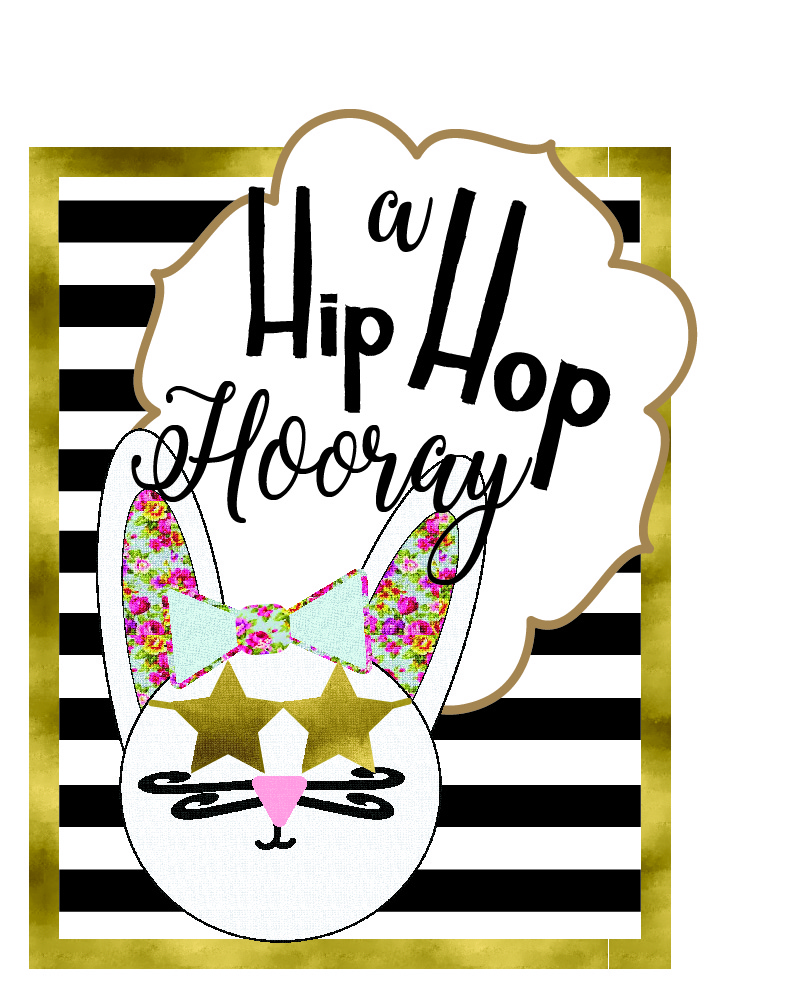 Hipster Easter Hip Hop Girl Bunny Printable Sign via Mandy's Party Printables