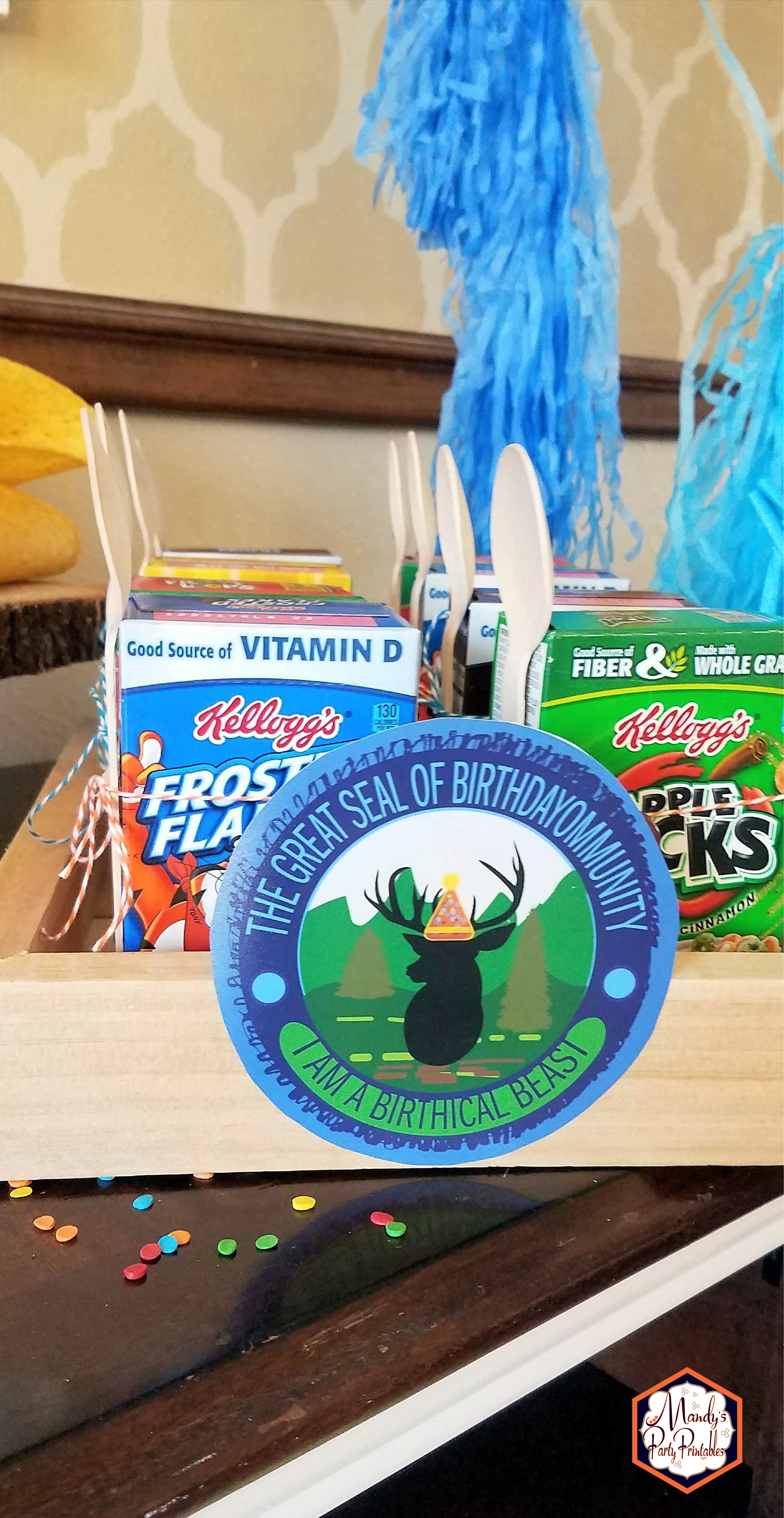 Great Seal of Birthdayommunity from Good Mythical Morning Inspired Birthday Party via Mandy's Party Printables