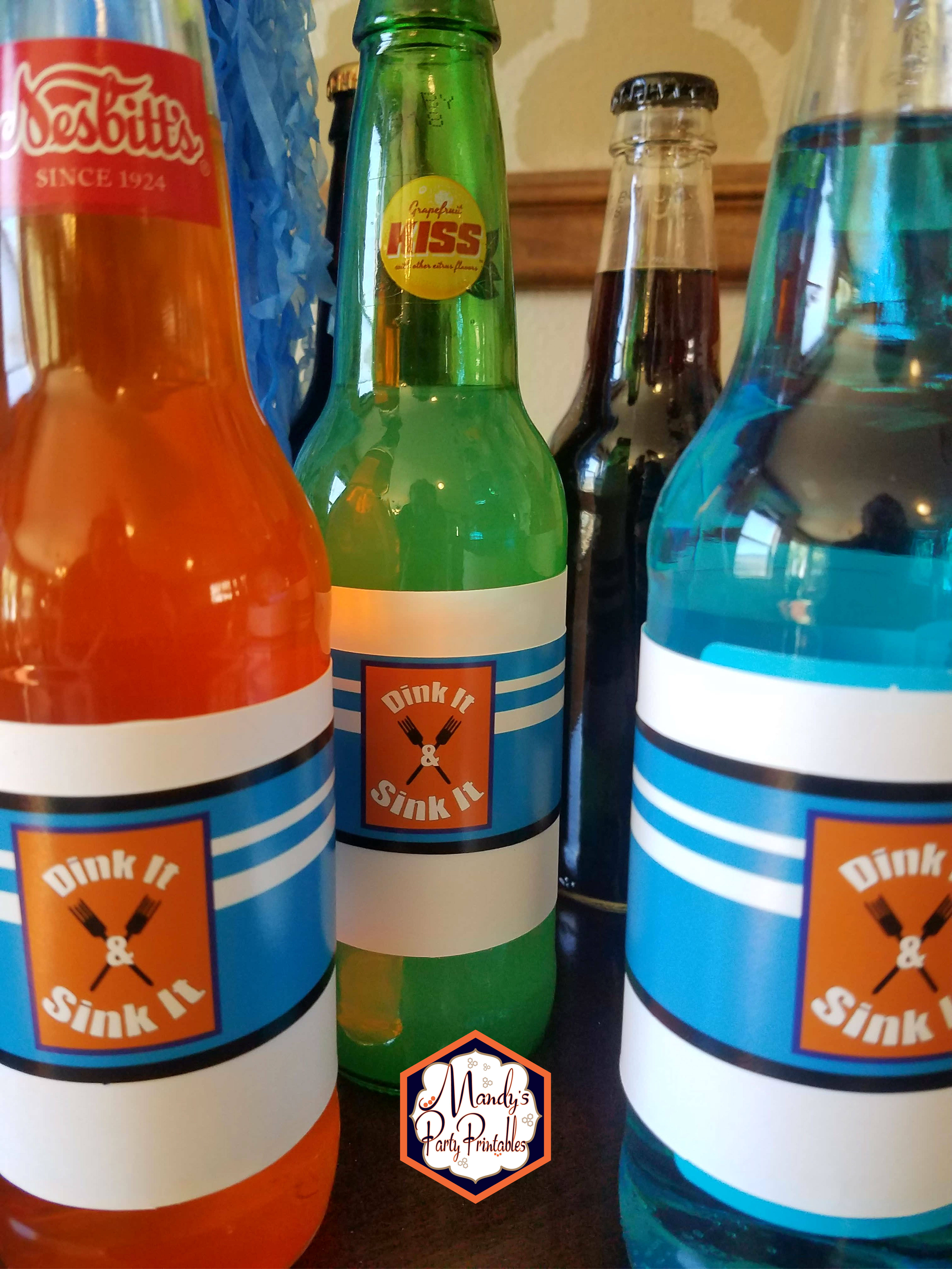 Drinks from Good Mythical Morning Inspired Birthday Party via Mandy's Party Printables