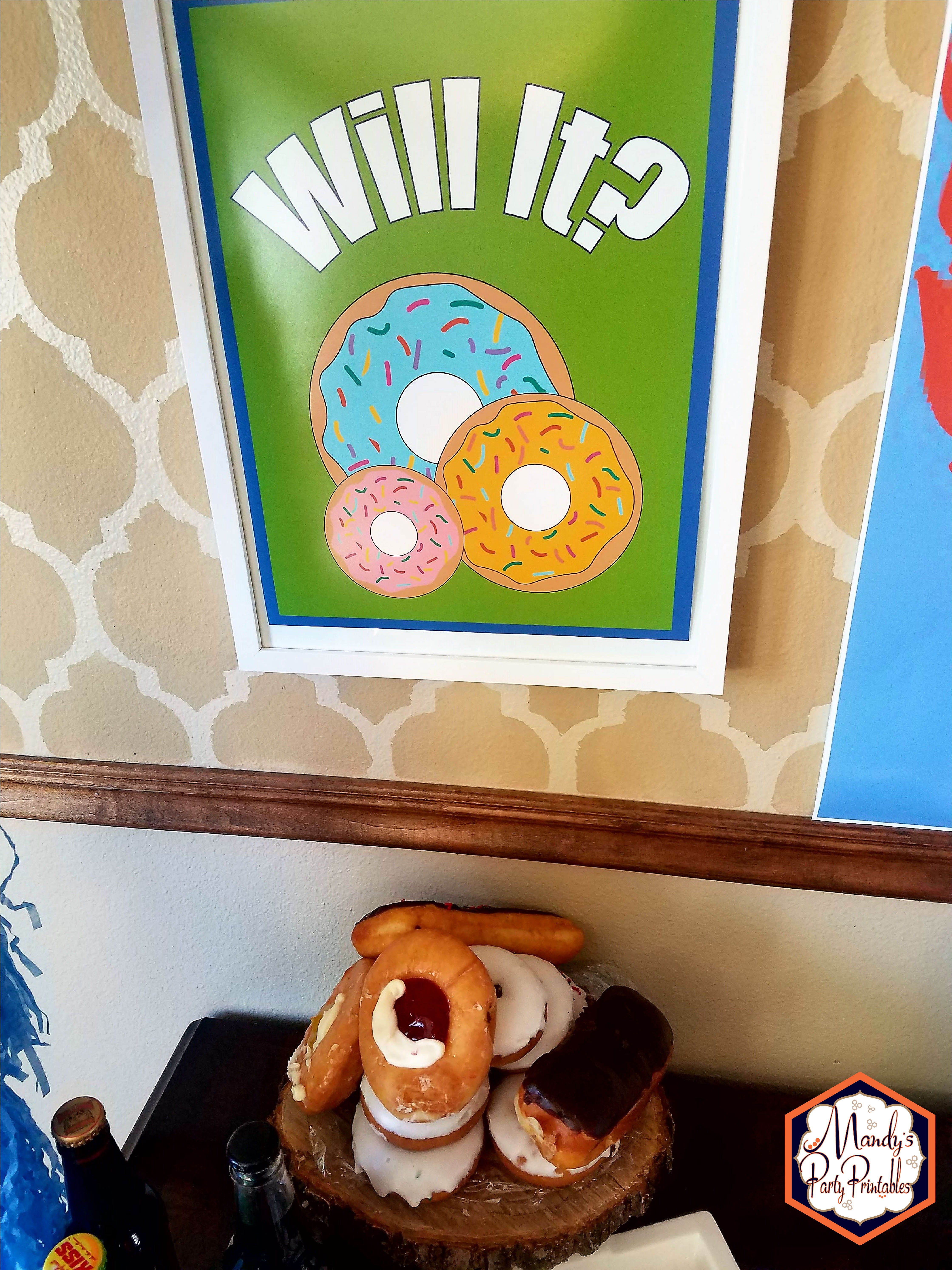Will it Donut sign from Good Mythical Morning Inspired Birthday Party via Mandy's Party Printables