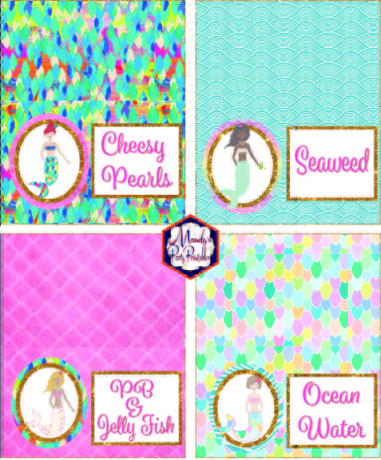 Free Mermaid Birthday Party Printables - Mandy's Party Printables