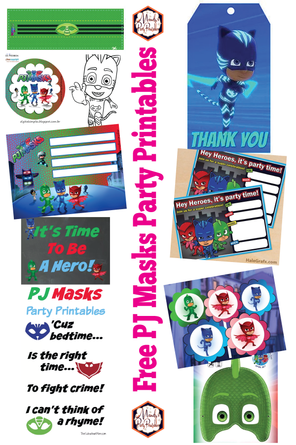 Free PJ Masks Printables | Mandy's Party Printables