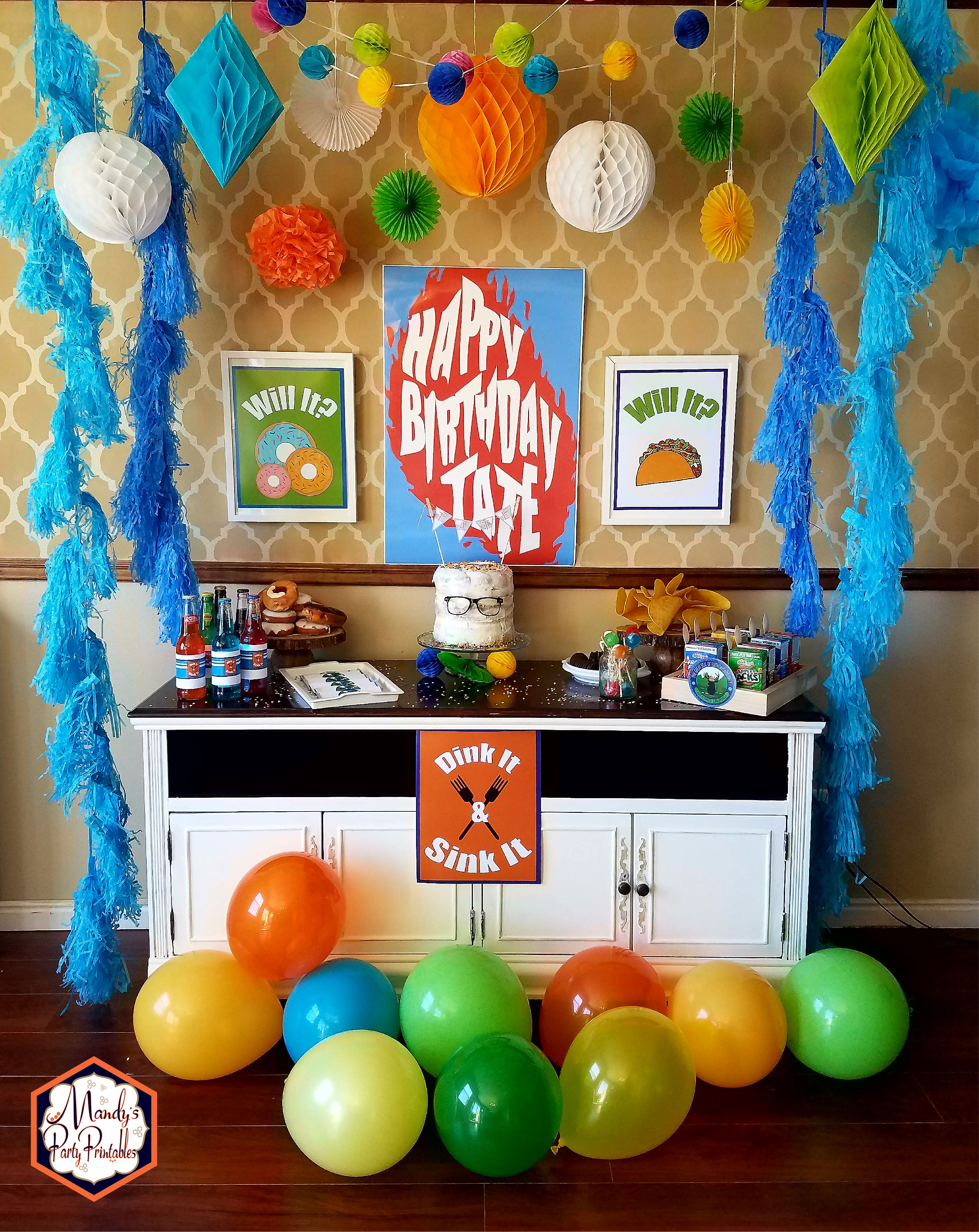  Good Mythical Morning Inspired Birthday Party via Mandy's Party Printables