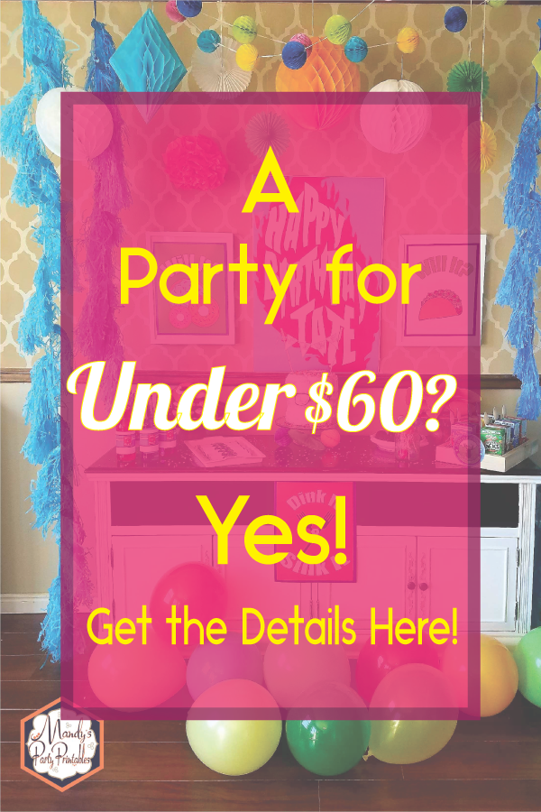 A party for under $60? Yes! Get the details for this Rhett and Link inspired party here | Mandy's Party Printables