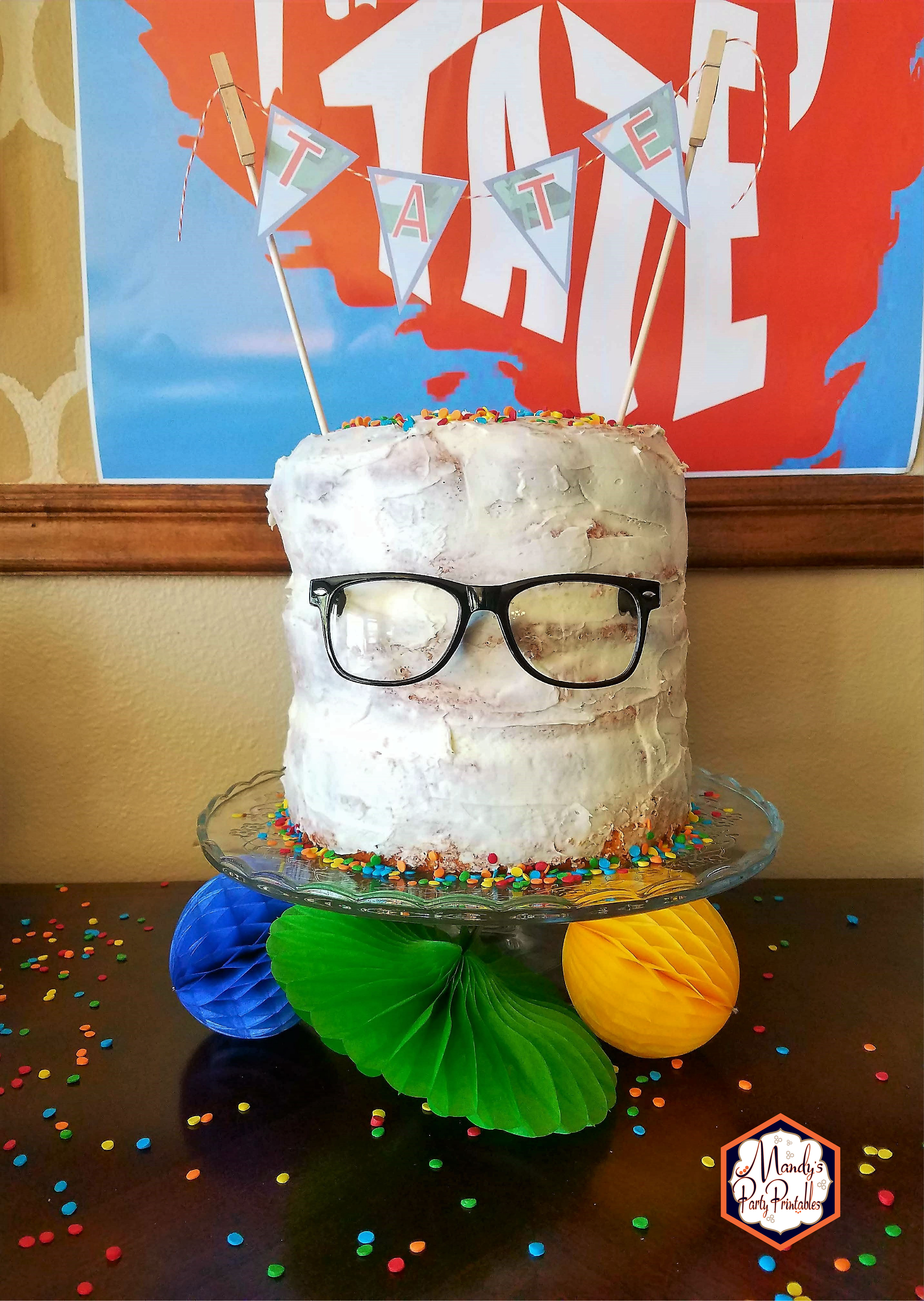 Semi-Naked Link Cake from Good Mythical Morning Inspired Birthday Party via Mandy's Party Printables