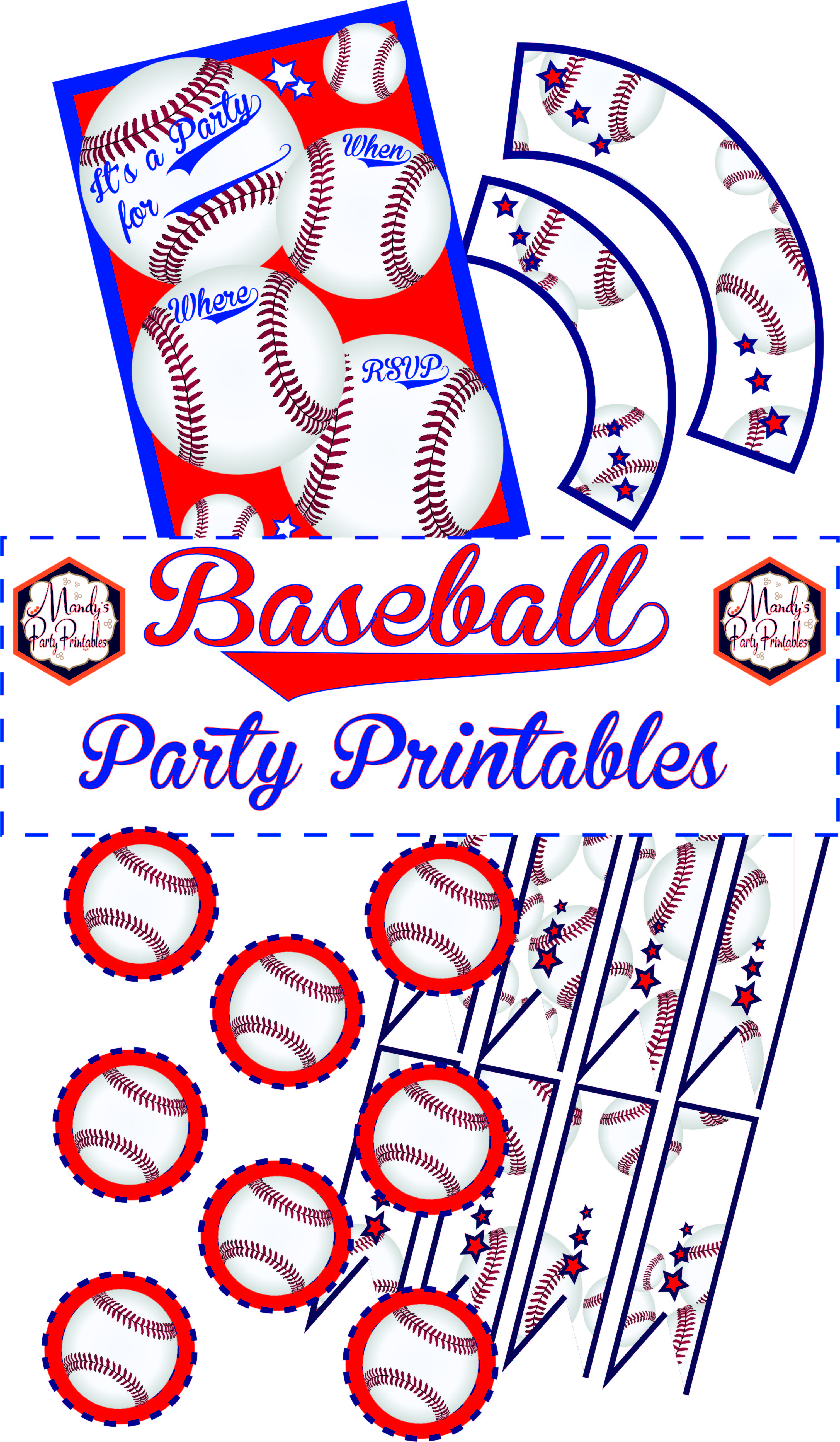 Free Baseball Printables via Mandy's Party Printables