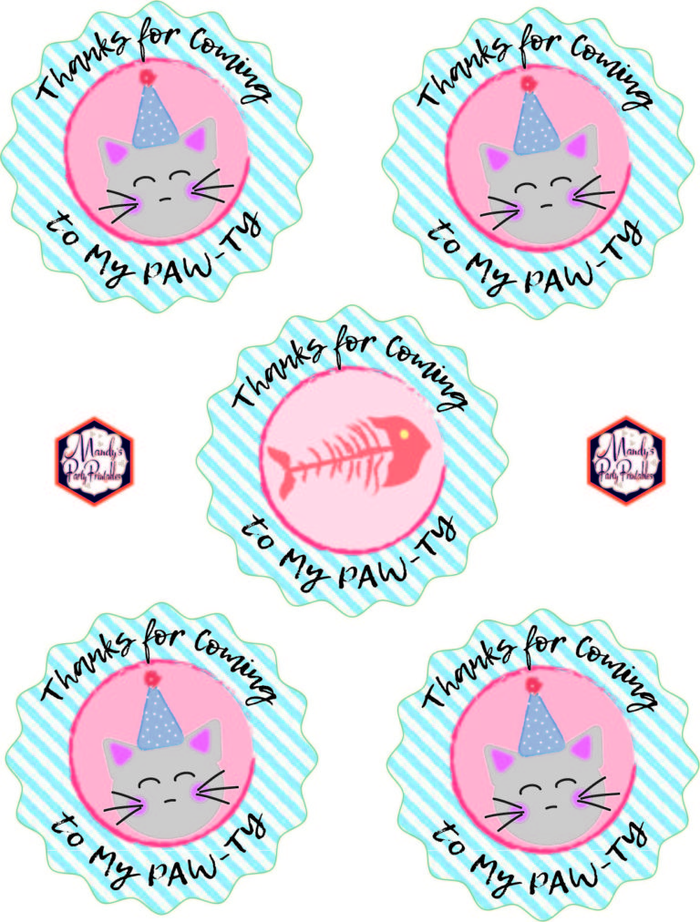 Free Kitten Birthday Party Printables - Mandy's Party Printables