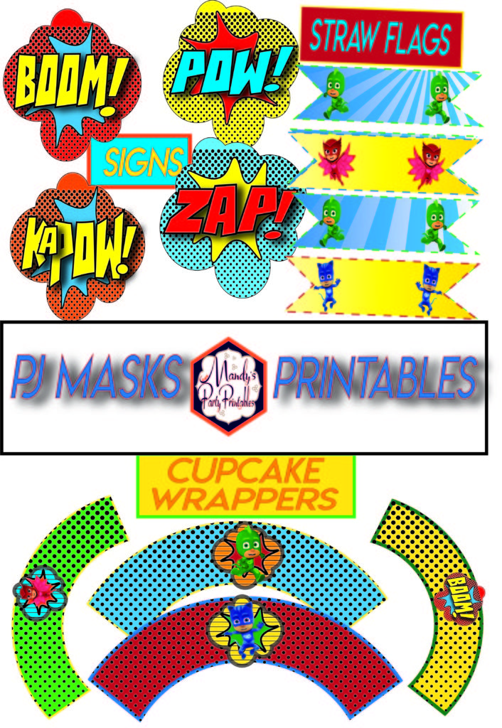 Free PJ Masks Party Printables Round 2 - Mandy's Party Printables