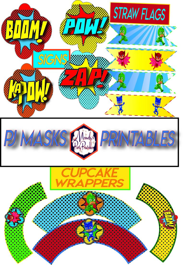 Free Pj Masks Party Printables Round 2 - Mandy's Party Printables