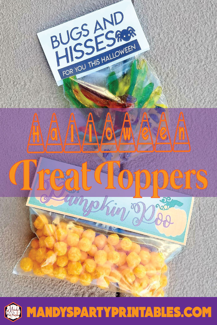 Halloween Treat Toppers via Mandy's Party Printables