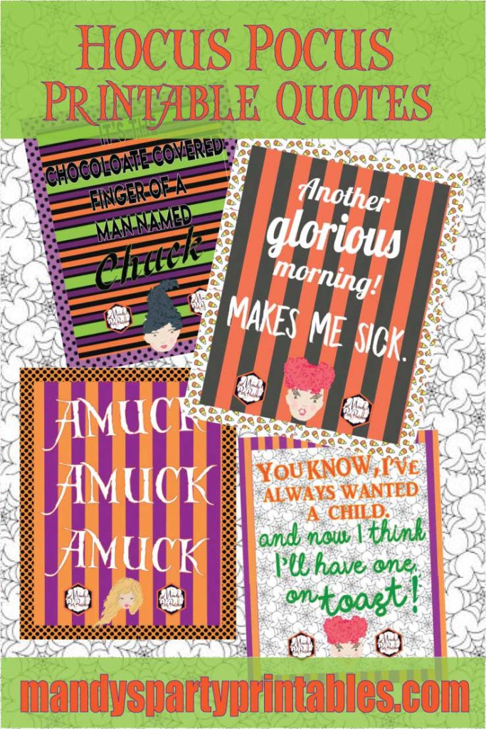 Free Hocus Pocus Party Printables - Mandy's Party Printables