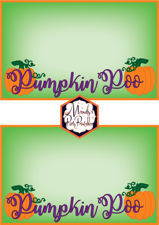Pumpkin Poo Halloween Treatbag Toppers via Mandy's Party Printables