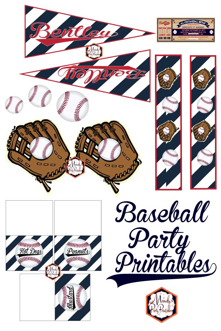 Baseball Party Printables via Mandy's Party Printables