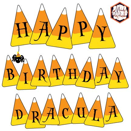 Free Candy Corn Banner via Mandy's Party Printables
