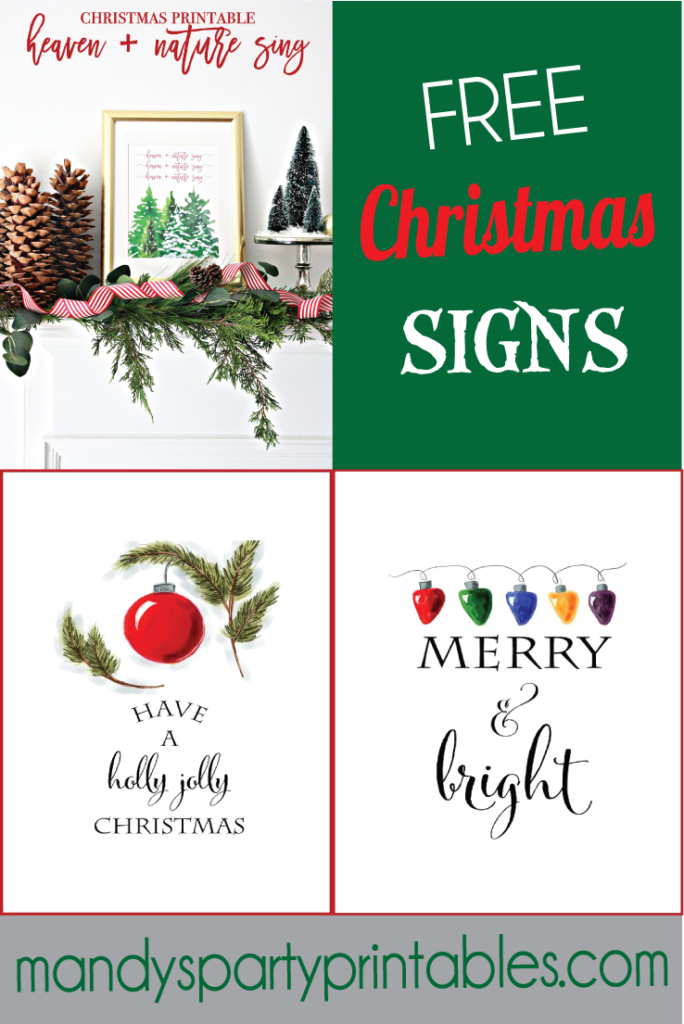 Free Christmas Printable Signs Roundup - Mandy's Party Printables