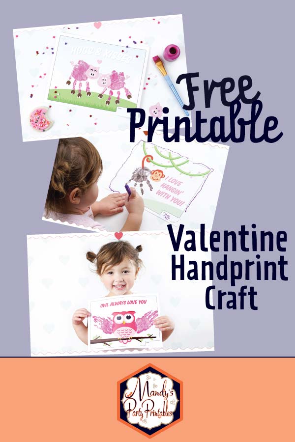 Free Printable Valentine Handprint Craft via Mandy's Party Printables B