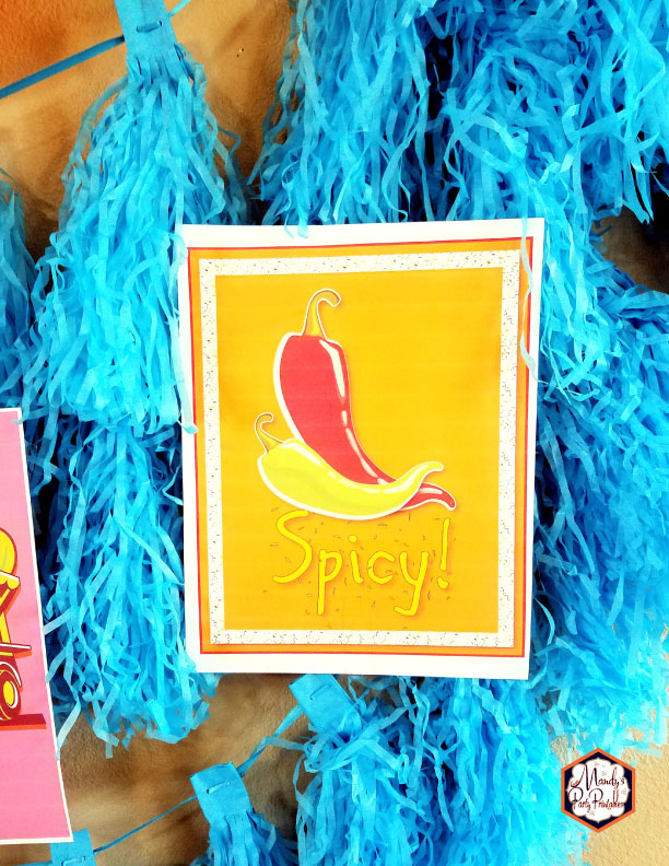 Spicy Pepper Sign from a Taco Bout Love Valentine Taco Party | Mandy's Party Printables #valentineparty #tacoparty #tacoboutlove #ilovetacos #MPP #fiesta