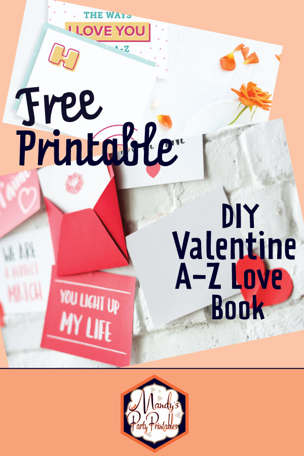 Alphabet of our Love DIY Valentine Book | Mandy's Party Printables 