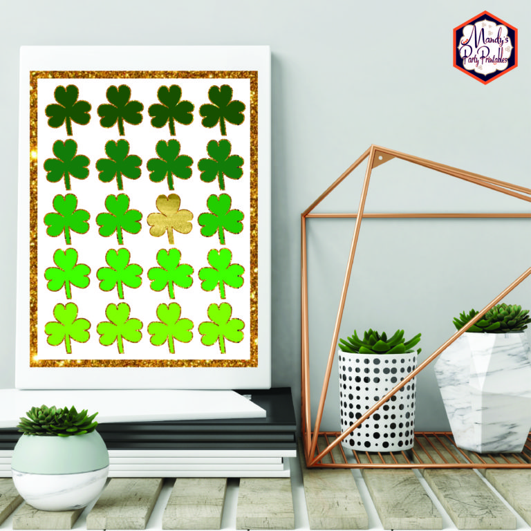 Free Shamrock St. Patrick’s Day Sign - Mandy's Party Printables