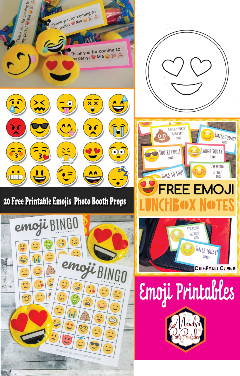 Free Emoji Printables Collection - Mandy's Party Printables
