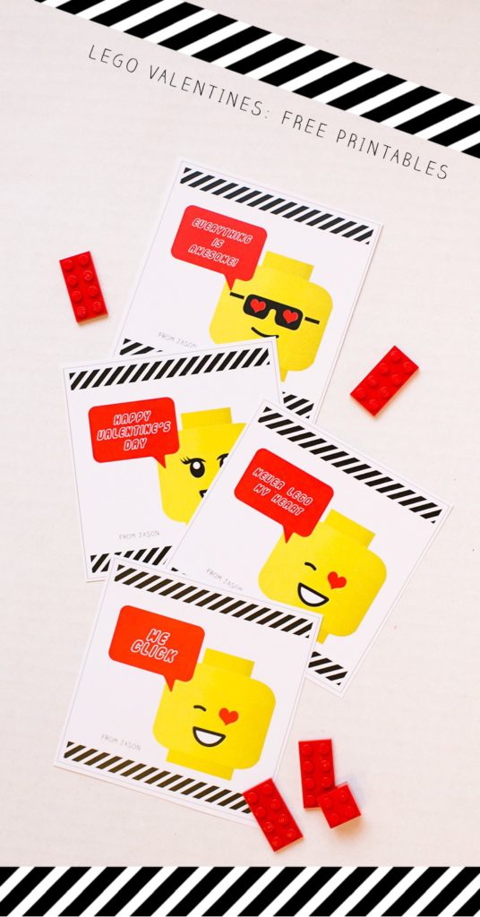 Lego Valentine Emoji printables | Mandy's Party Printables: A Guide to Half-E Homemaking