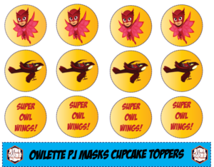 PJ Masks Cupcake Toppers - Mandy's Party Printables