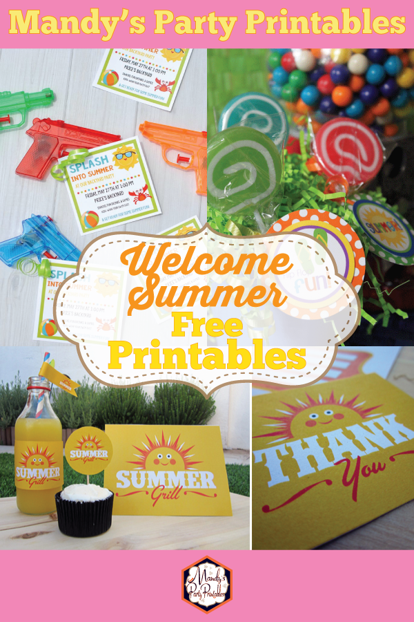 Schools out for summer party printables | Mandy's Party Printables