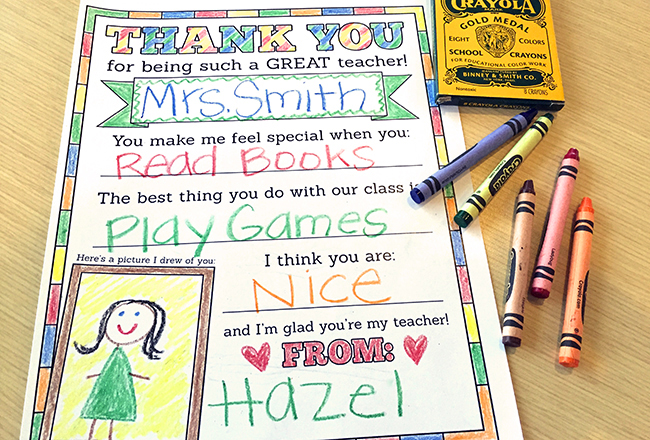 Looking for teacher appreciation gifts from students to their favorite teachers? Mandy's Party Printables has a collection of DIY Teacher Appreciation Gift Printables for end of year of teacher appreciation week. See them here!