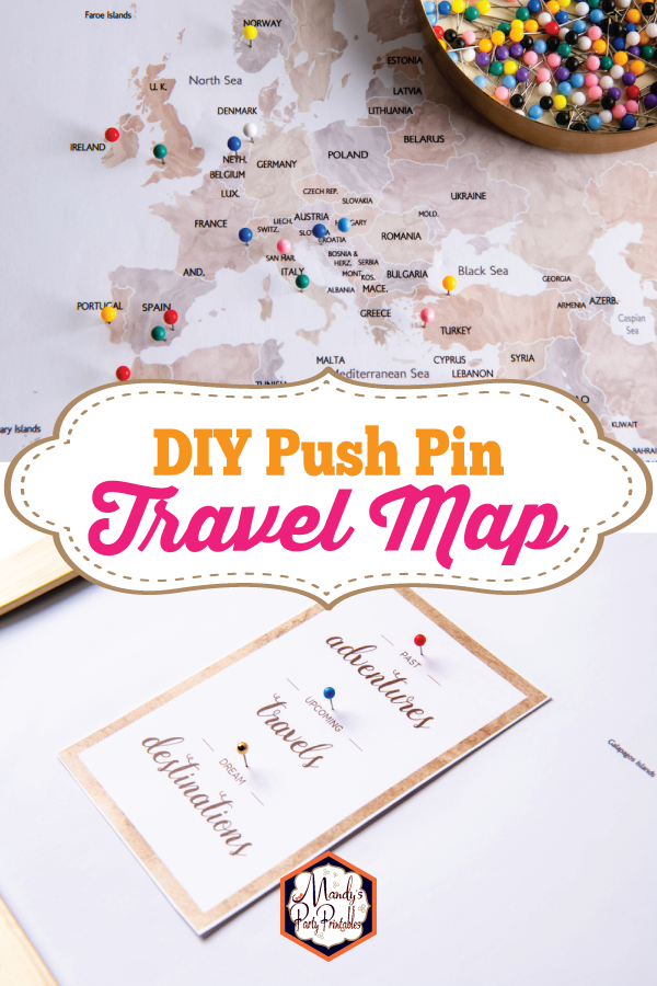 DIY Push Pin Travel Map