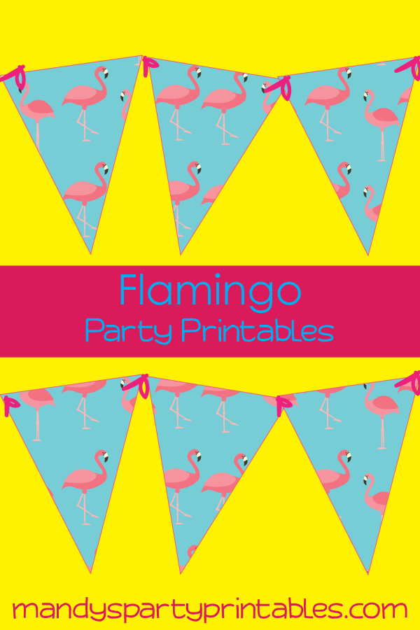 Flamingo Banner Free Printable | Mandy's Party Printables