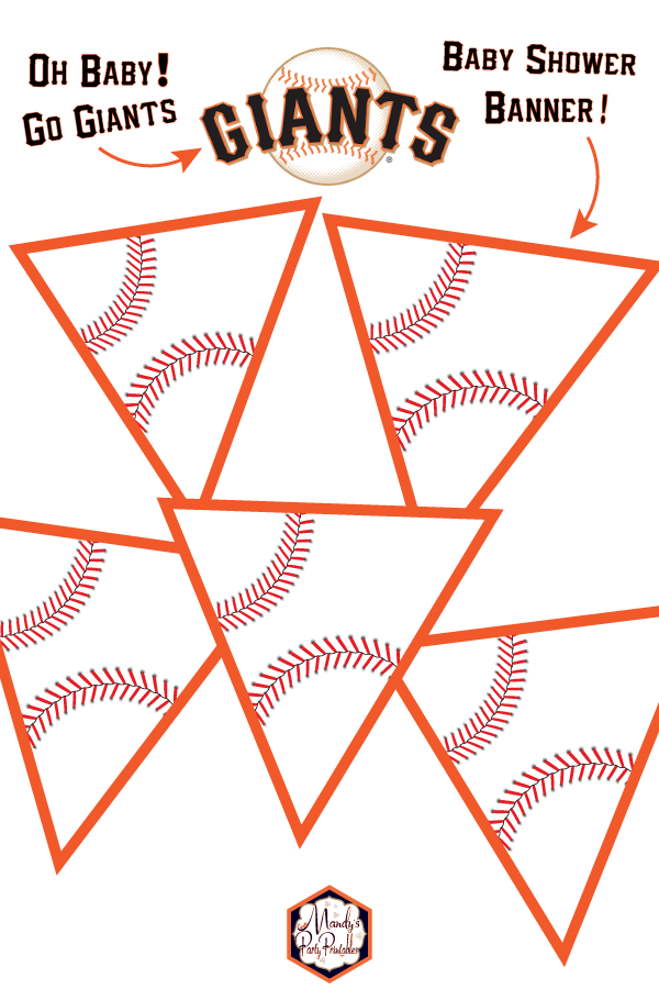 Giants baseball baby shower printables for free! | Mandy's Party Printables
