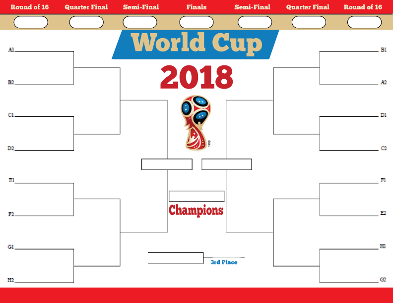 World Cup Printable Bracket - Mandy's Party Printables