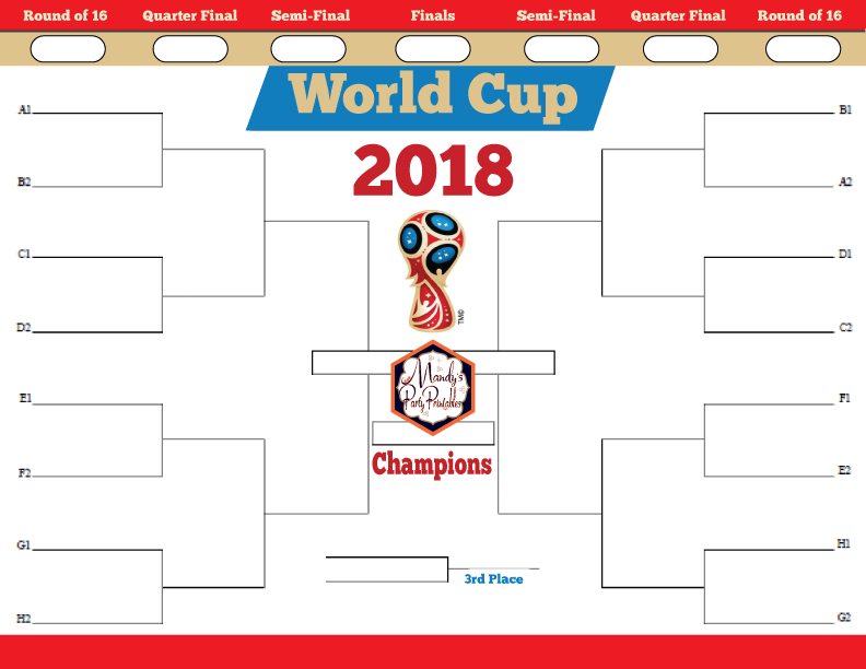 Printable World Cup Bracket | Mandy's Party Printables