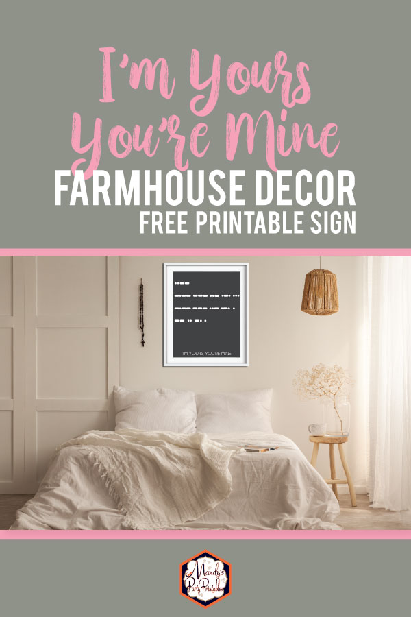 Morse code Farmhouse decor free printable sign | Mandy's Party Printables
