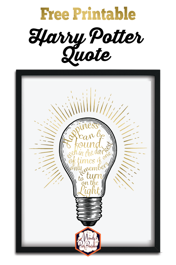 Dumbledore quote from Harry Potter free 8x10 printable | Mandy's Party Printables