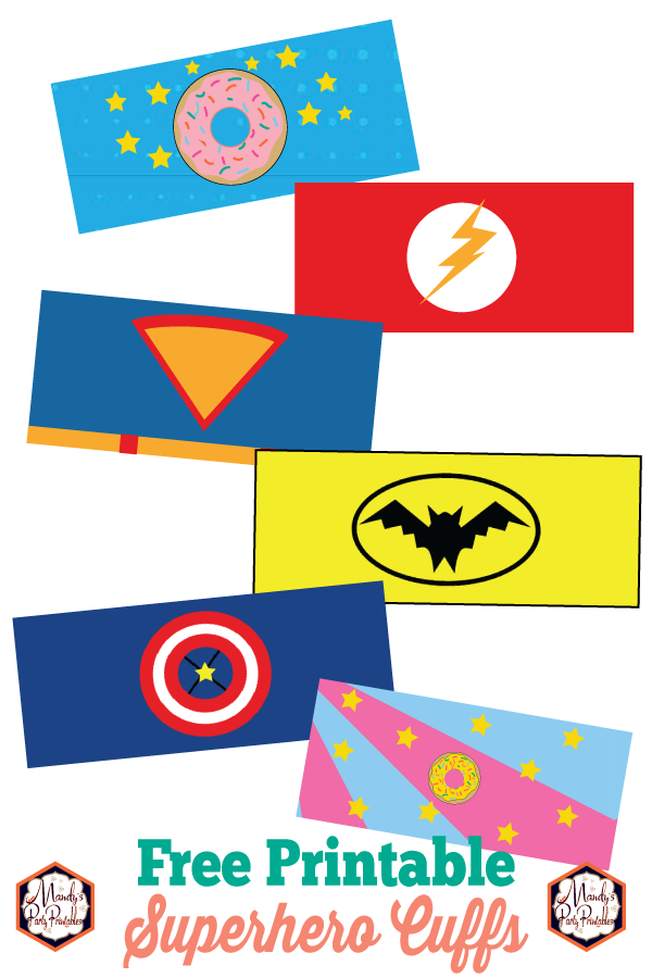 DIY Free Printable Superhero Cuff's | Mandy's Party Printables