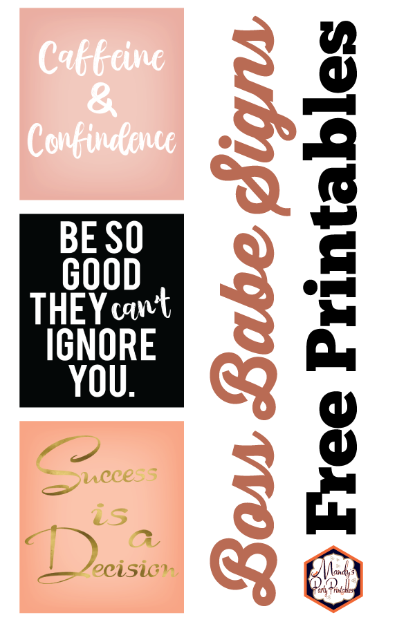 Killer Boss Babe Free Printable Signs 8x10 | Mandy's Party Printables