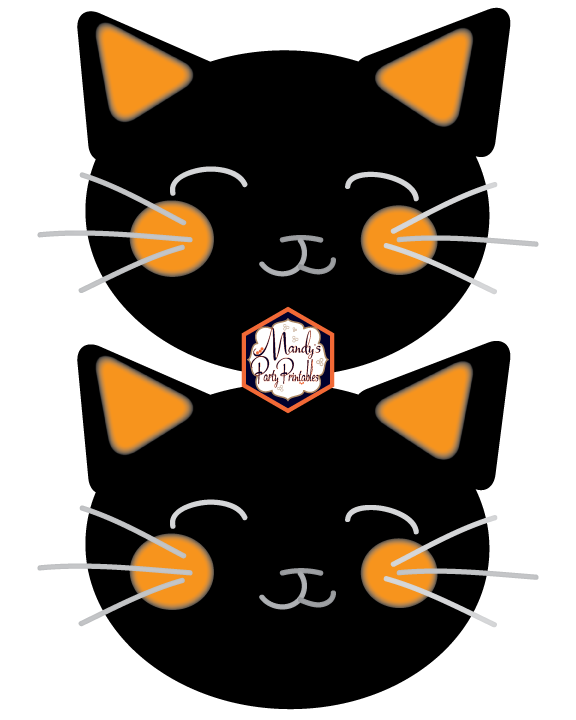 DIY Halloween cat banner free printable