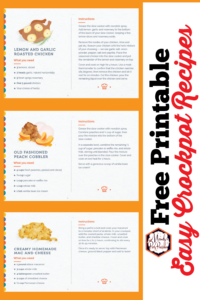 Free Simple Crockpot Recipe Printables - Mandy's Party Printables